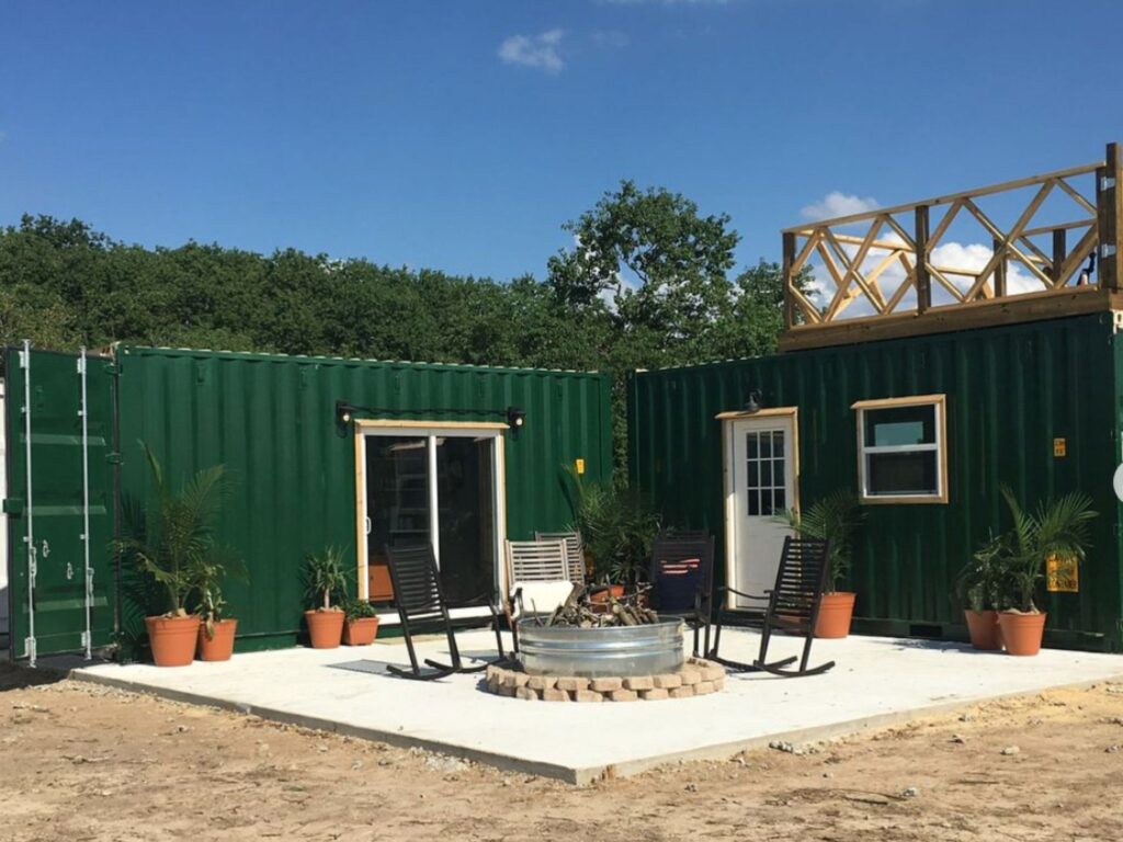 affordable farmhouse made from a shipping container