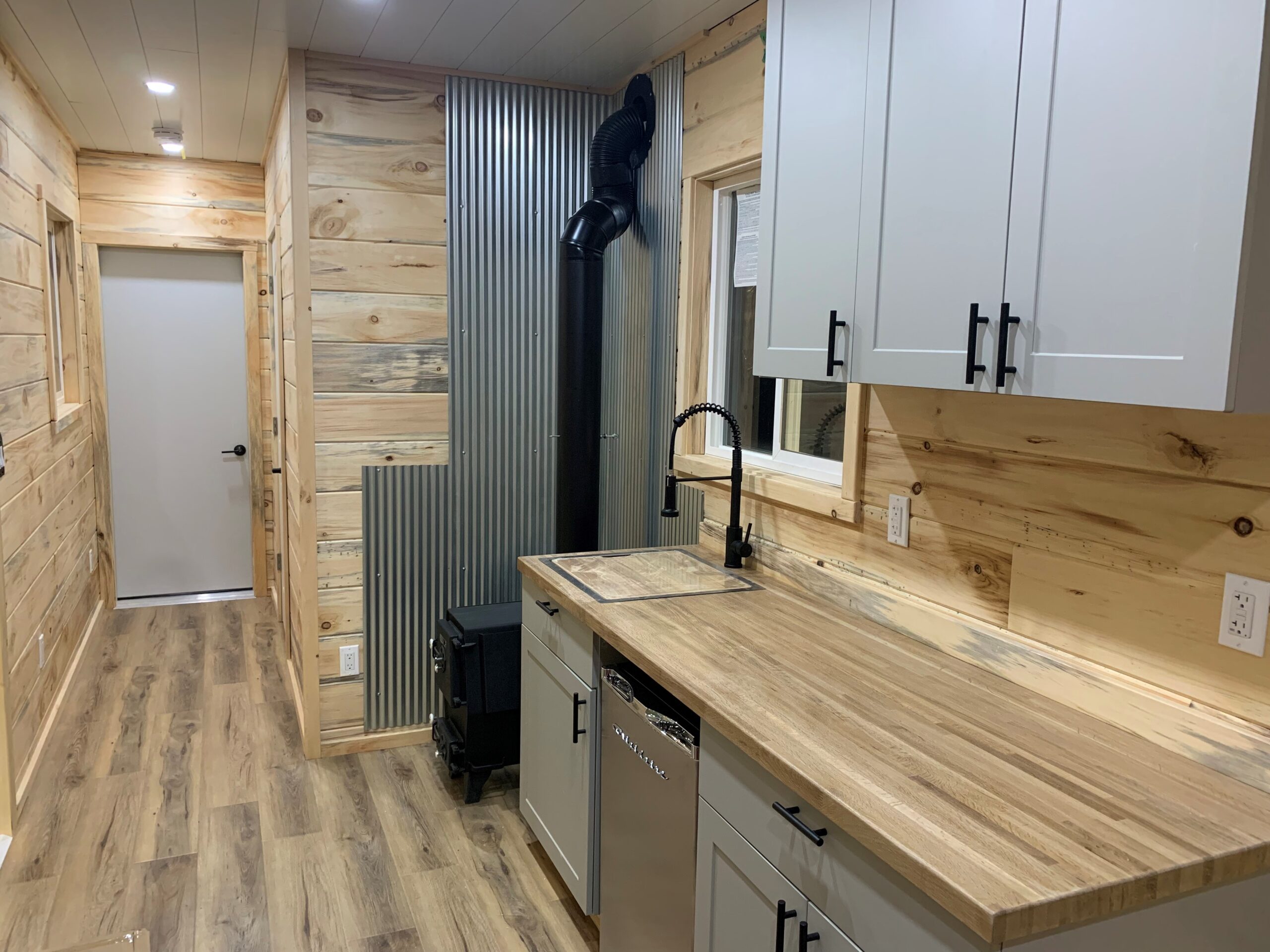The Augustine: 40 ft Hunting Cabin kitchen