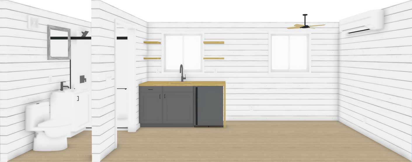 the ezra: 20ft container home 3d