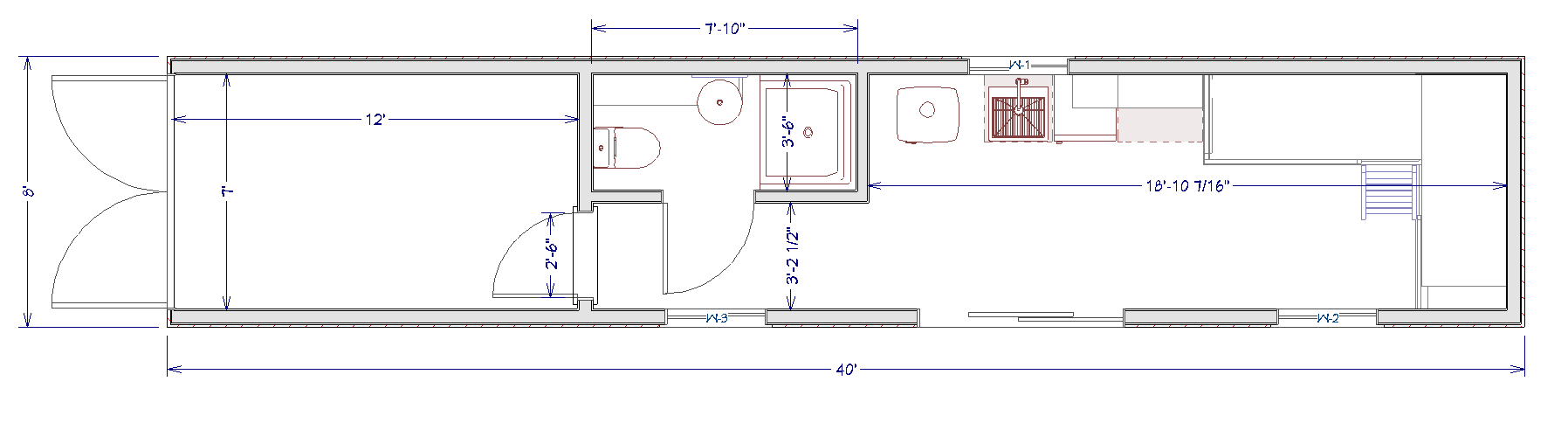 standar floorplan 12' garage