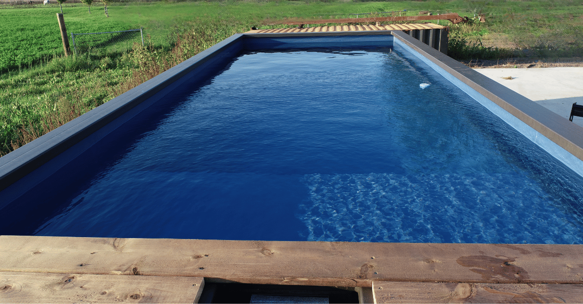 swimming pool from containers