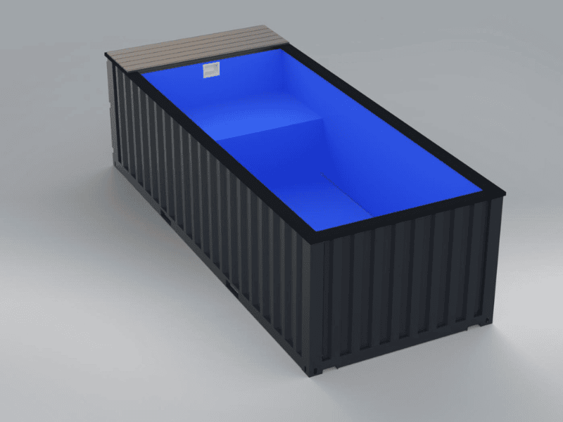 40ft pool inside container