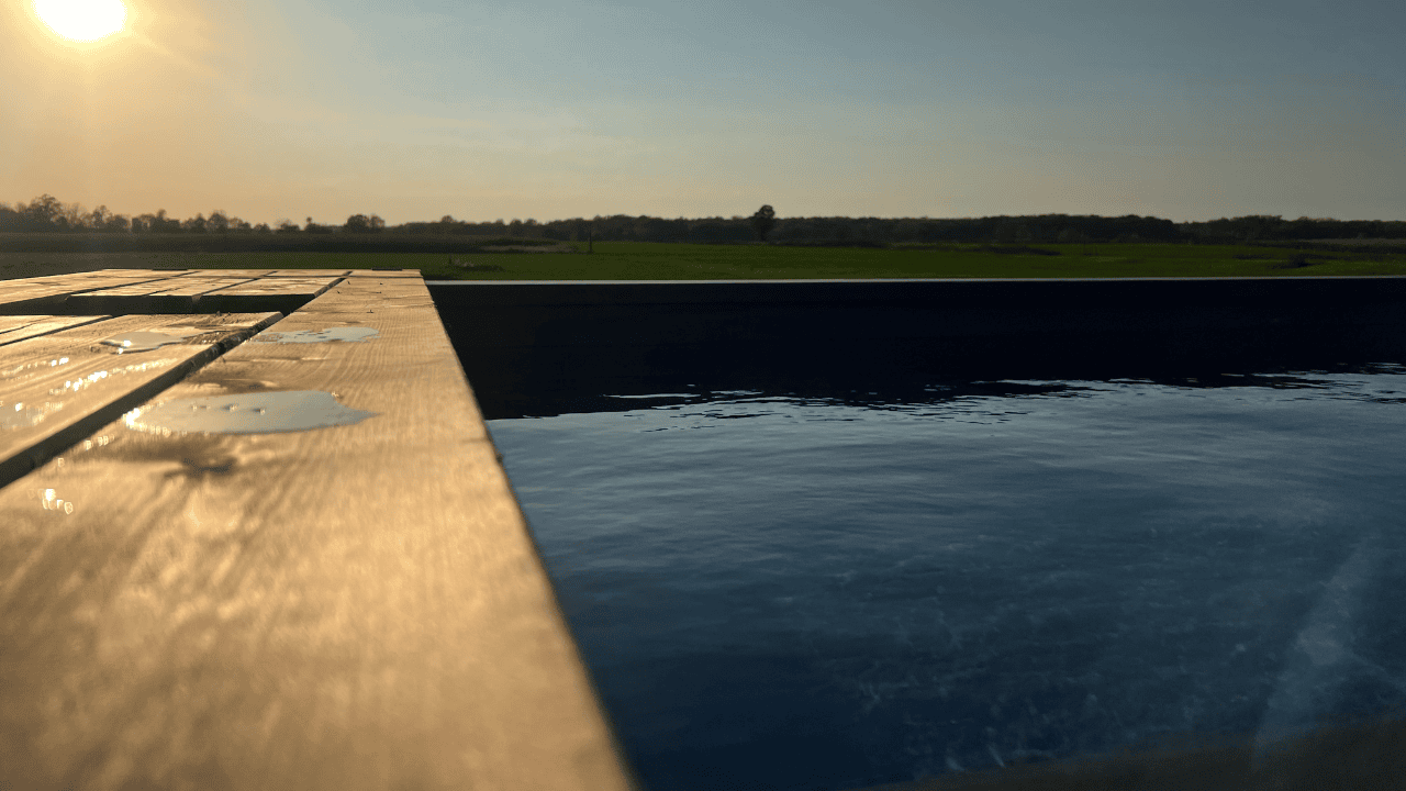 swimming pool on top of container home