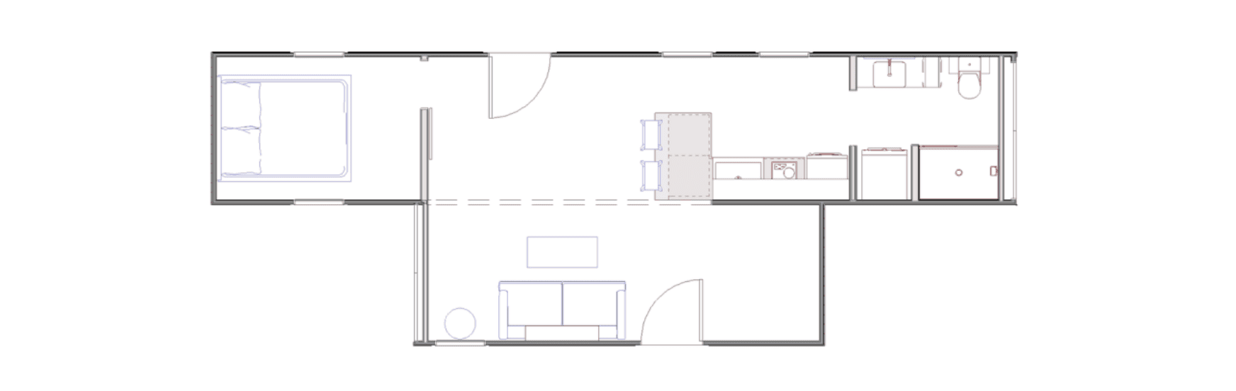 floor plan of container home