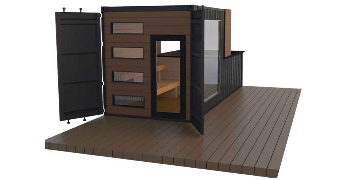 sketch of container home